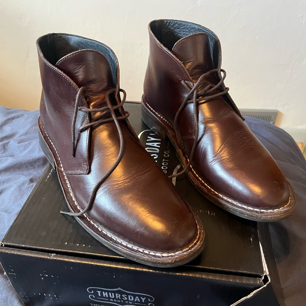 Thursday Boots Scout Chukka in Brown, size 9.5